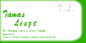 tamas liszt business card